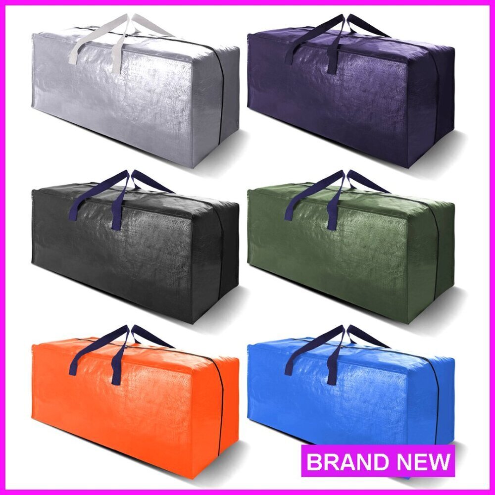 Heavy Duty Extra Large Moving Bags with Backpack Straps Fold Flat Storage Totes